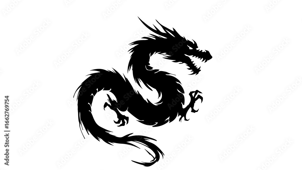 black dragon tattoo vector black dragon tattoo vector