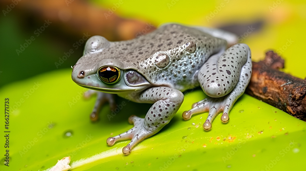 Obraz premium 4K Gray Treefrog (Hyla versicolor) 10