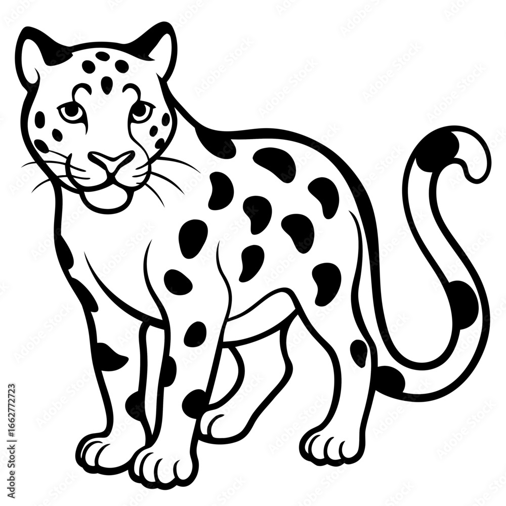 Obraz premium Snow leopard vector
