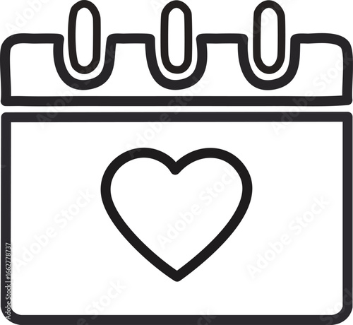 Wedding calendar outline. Save the date