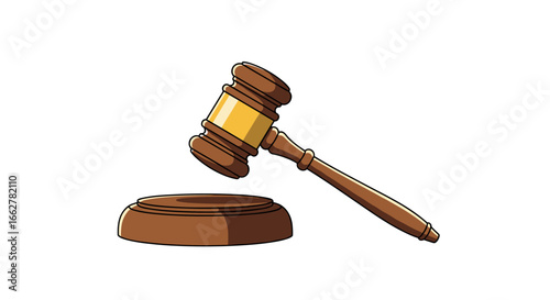 A gavel and sounding block symbolizing justice law court legal proceedings and fair judgment