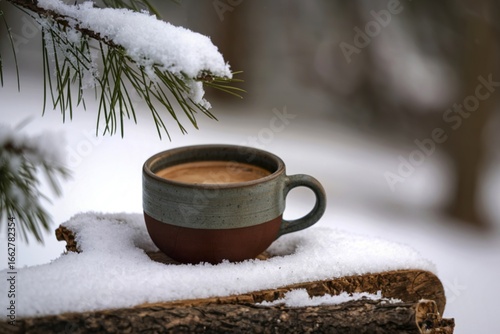 a ceramic cup filled with a coffee beverage