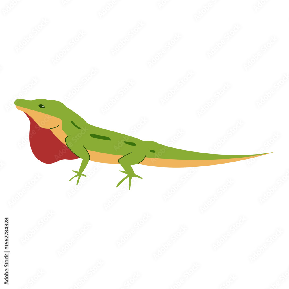 Fototapeta premium Cartoon Reptiles and Amphibians Illustration 