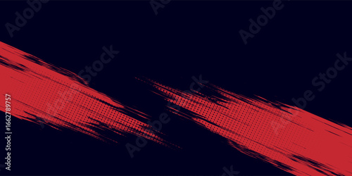 Abstract speed lines style orange color halftone banner design template. Vector illustration. eps10