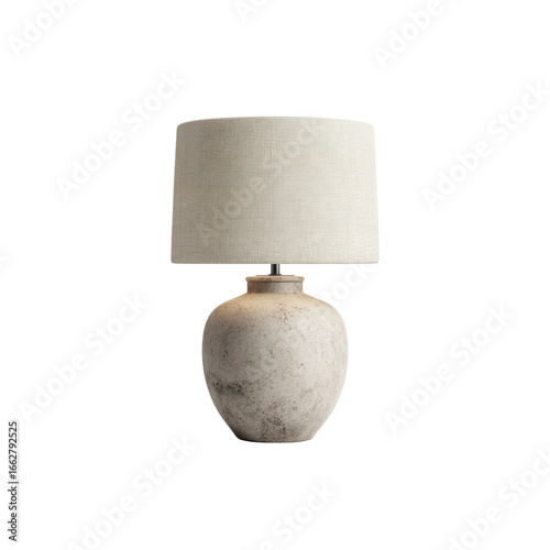 Elegant Beige Table Lamp with Linen Shade - Modern Home Decor Lighting