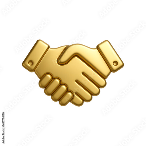 Golden Handshake Icon on png transparent  Background  Symbol of Trust, Unity, and Cooperation