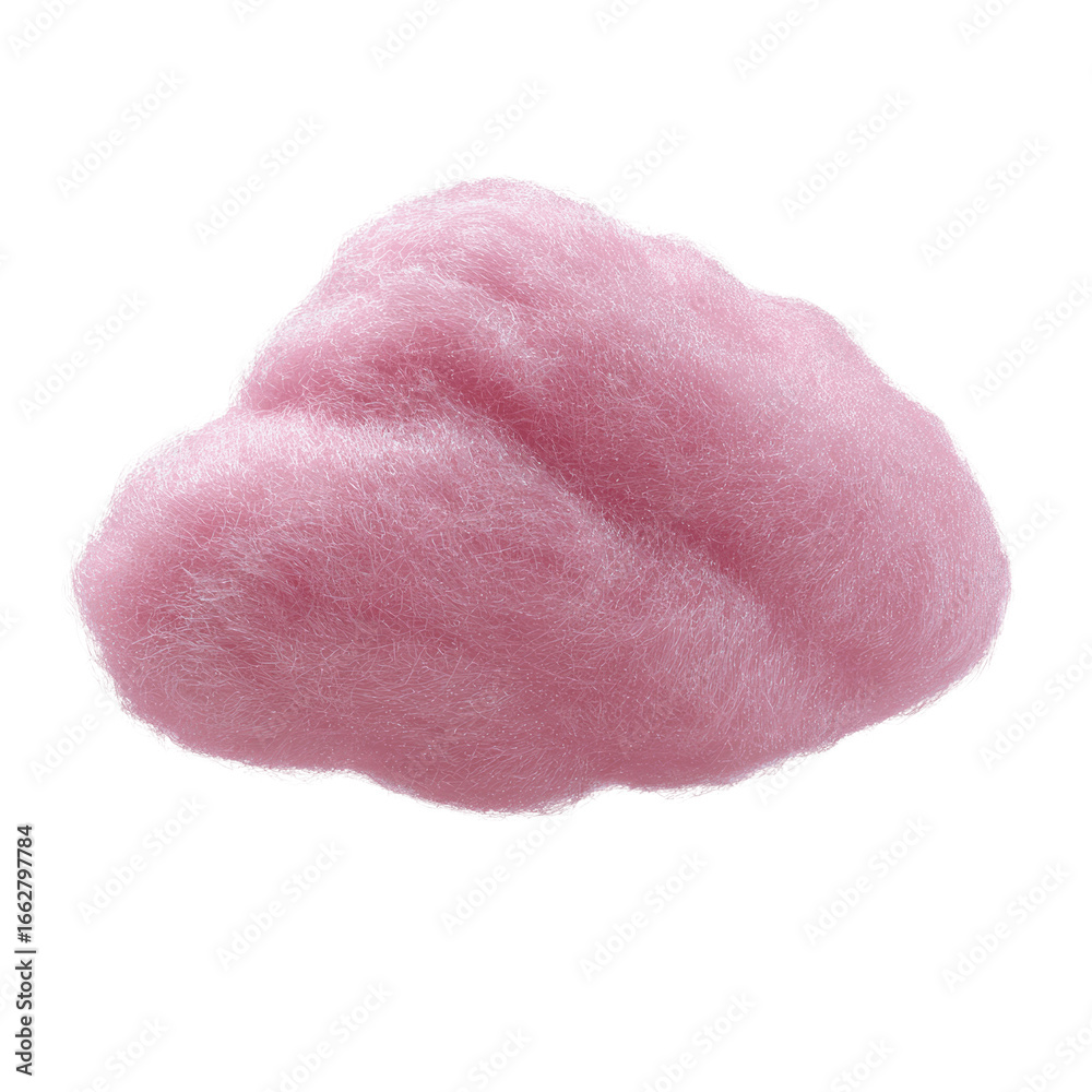 Fototapeta premium Abstract Pink Textured Cloud Shape, Soft, Fluffy,