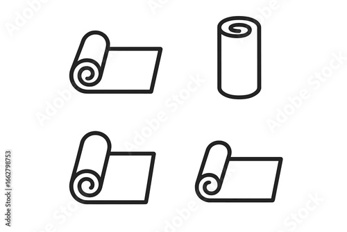 Different styles of rolled fabric offering versatility for various crafts and design projects in a minimalist layout