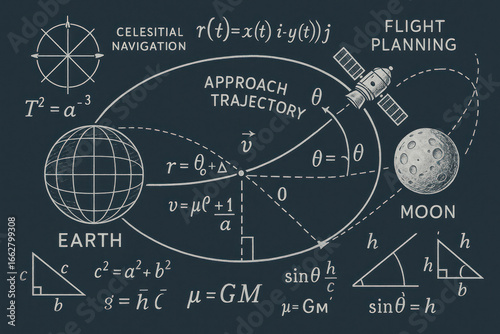 Flight Planning Blueprint Illustration