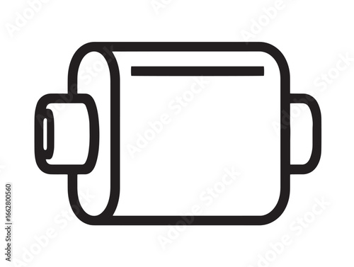 Clean Capacitor Vector Illustration in Minimal Outline Design