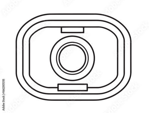 Safety Carbon Monoxide Detector Illustration in Minimal Design