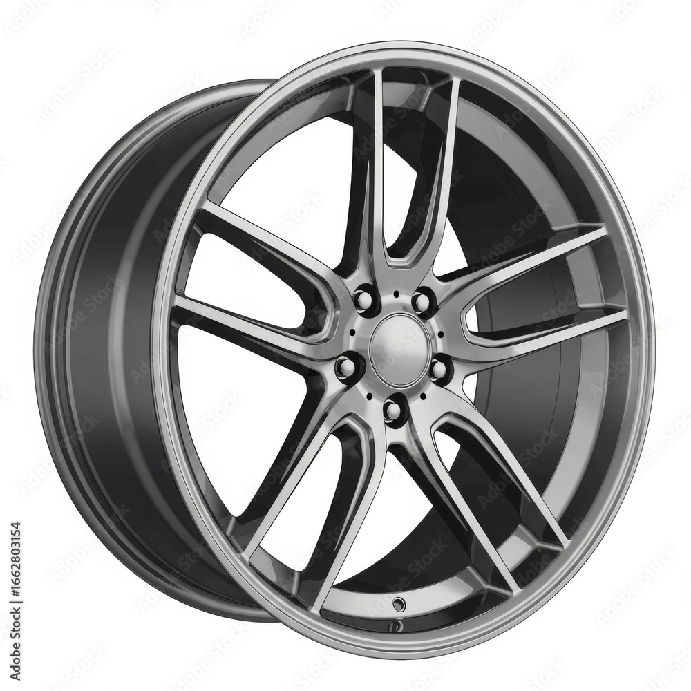 Obraz premium Gray Multispoke Alloy Wheel Rim