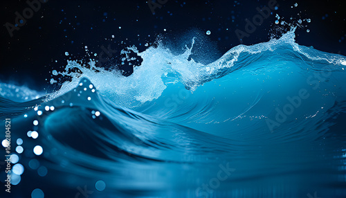 blue water splash