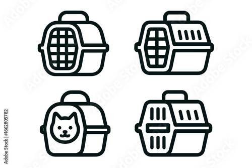 Pet carriers displayed in various styles for traveling pets, highlighting comfort and security features for animals on the go