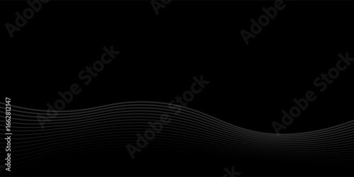 Black oblique straight line background. Masculine dark linear abstract wallpaper. Elegant luxury striped gradient texture. Grey diagonal lines backdrop for flyer, banner, poster, presentation.