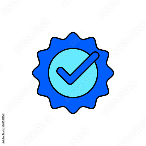 Icon a seal of approval, isolated against a clean background.