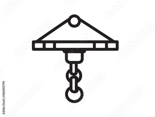 Contemporary stylish electric hoist equipment stock image with elegant vector