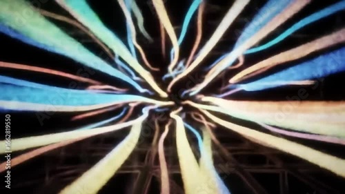 Abstract Colorful Energy Burst Animation