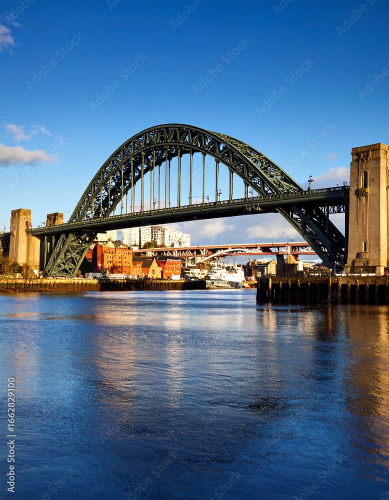 Naklejka premium Tyne Bridge, River View, Cityscape, England