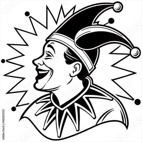 vector illustration of a man jocker 