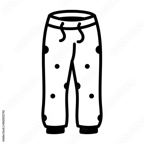 A drawing style icon representing night pajama
