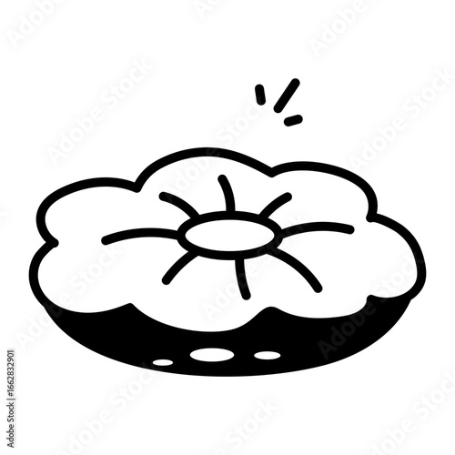 A doodle style icon showing pet cushion
