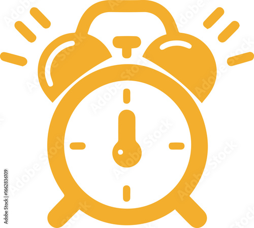 Wake up early with this vintage style alarm clock icon, perfect for time management reminders