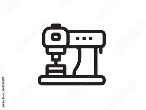 Stylish Ice Crusher Icon Featuring Minimal and Attractive Vector Lines