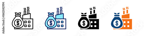 Capitalism All In One Icon Multi Styles Vector Set