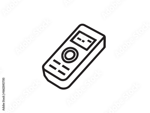 Laser distance meter clean line vector stock illustration