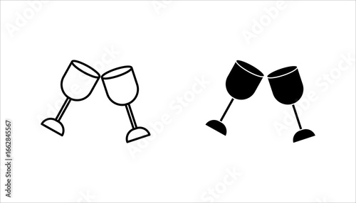 Linear romantic dinner icon set , Thin line romantic dinner vector illustration on white background	
