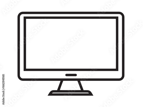 Sophisticated LED monitor vector icon with professional modern look