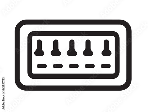Flat design vector network switch icon in clean modern style