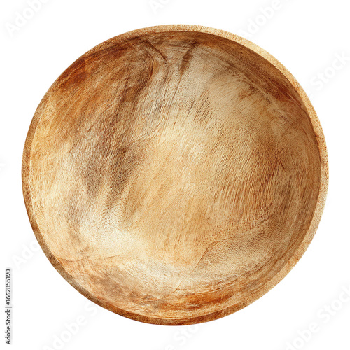 Emtpy wood plate on transparent background