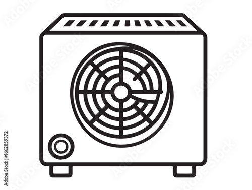 Elegant Power Supply Line Art Vector Illustration