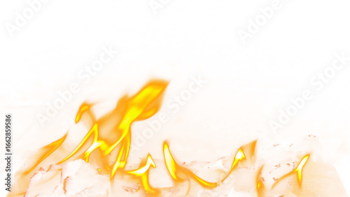 Canvas-taulu Abstract digital fire with fluid-like glowing flames and a soft radiant base, a creative transparent background overlay for web and graphic design