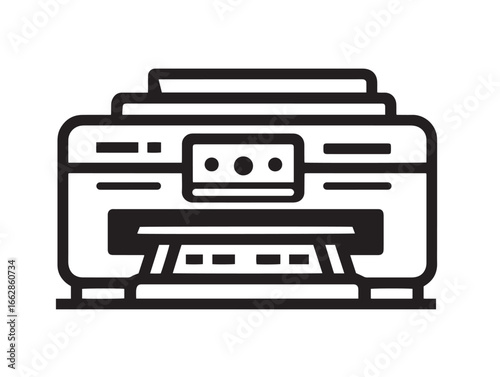 Elegant Inkjet Printer Icon Clean Vector Style