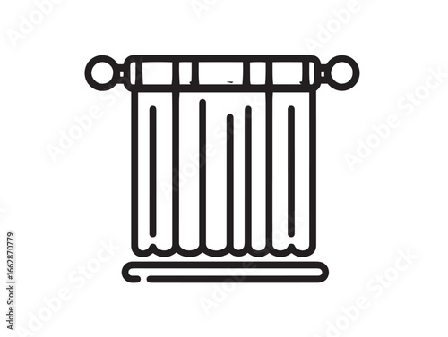 Minimalist Smart Curtain Motor Icon Vector Illustration