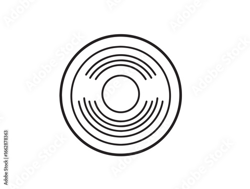 Smoke detector safety device clean vector line drawing