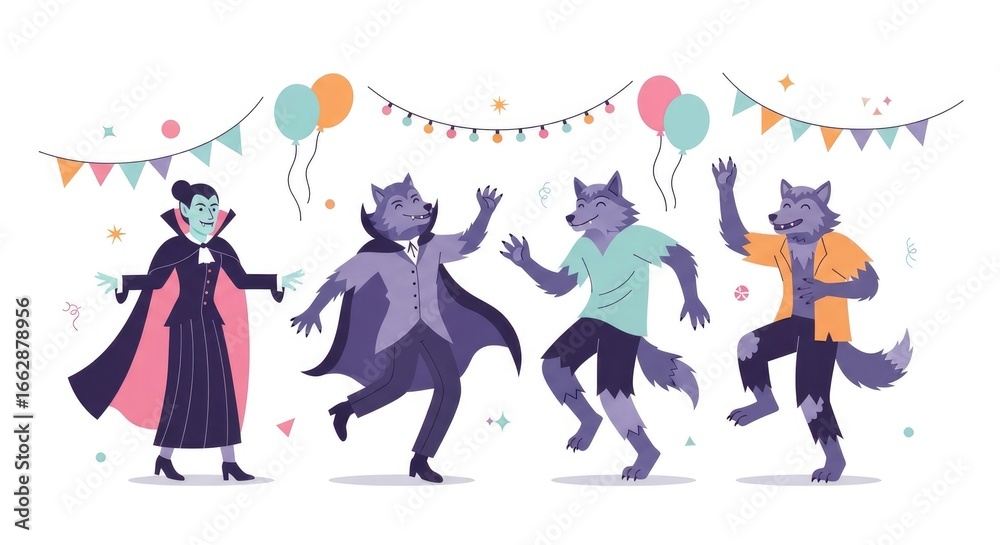 custom made wallpaper toronto digitalCostumed characters celebrating