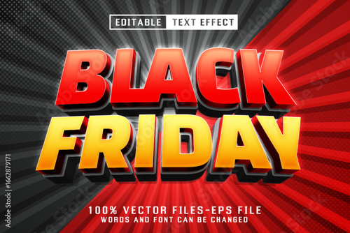 Wallpaper Mural Black Friday 3d Editable Text Effect Premium Vector Torontodigital.ca