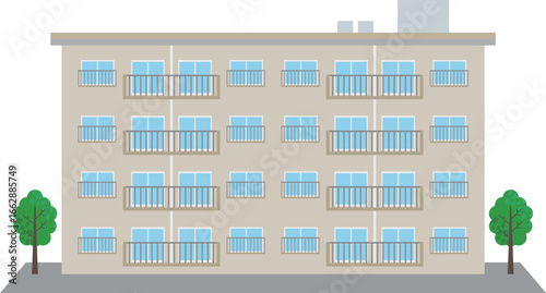 集合住宅のイラスト