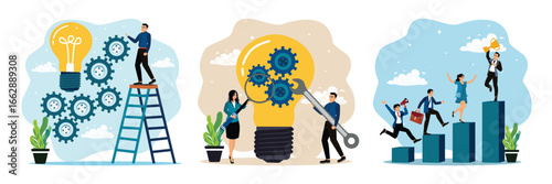 Staff increase work productivity, teamwork and problem solving, employee involvement in successful.