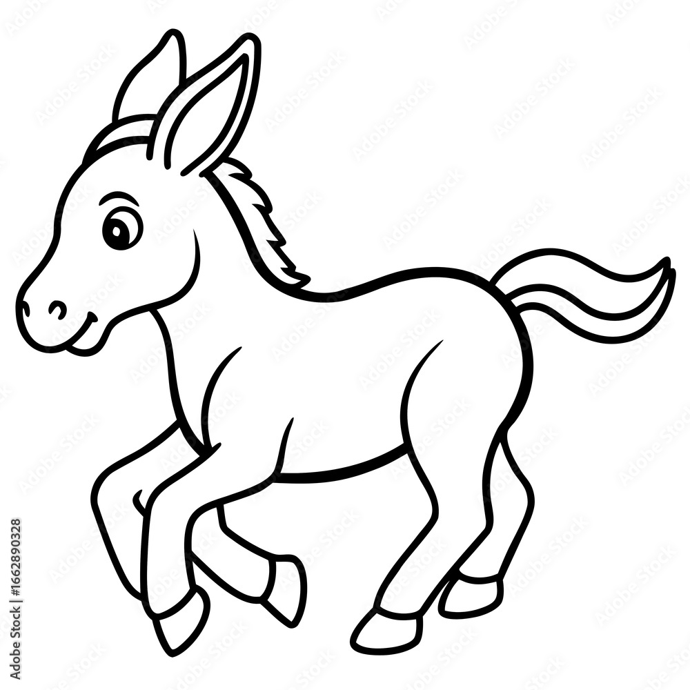 Fototapeta premium vector illustration of a donkey