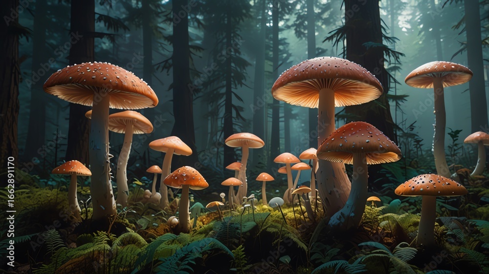 Fototapeta premium mushrooms in the woods