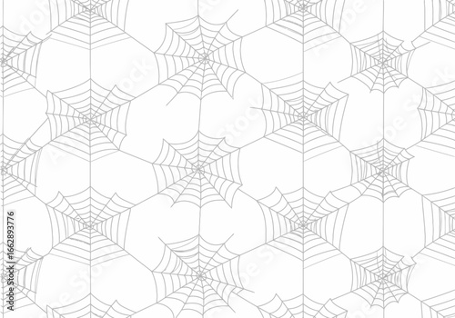Seamless Halloween Spider Web Pattern for Backgrounds, Scrapbooking, and Crafts, A Delicate Texture of Interconnected Spiderwebs Perfect for Festive Invitations