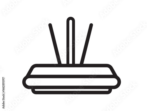 Professional Wi Fi Router Icon Illustration with Stylish Linear Artwork