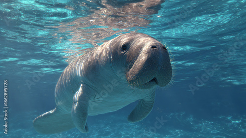 dugong swimming
