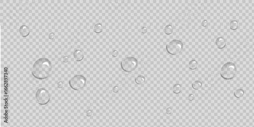 Fresh Clear Droplet Realistic Vector Transparent Design