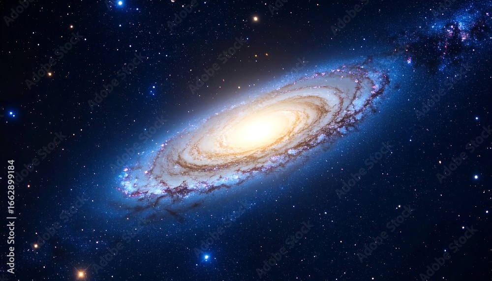 Fototapeta premium Spiral galaxy in deep space